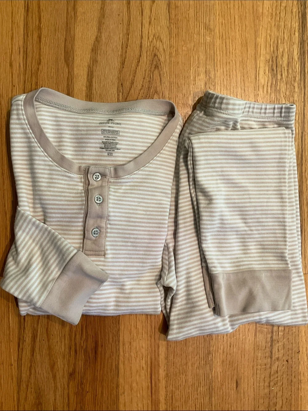 Petite Plume - Snug fit, 2-piece pajama set - Pima cotton - Boy’s size 12